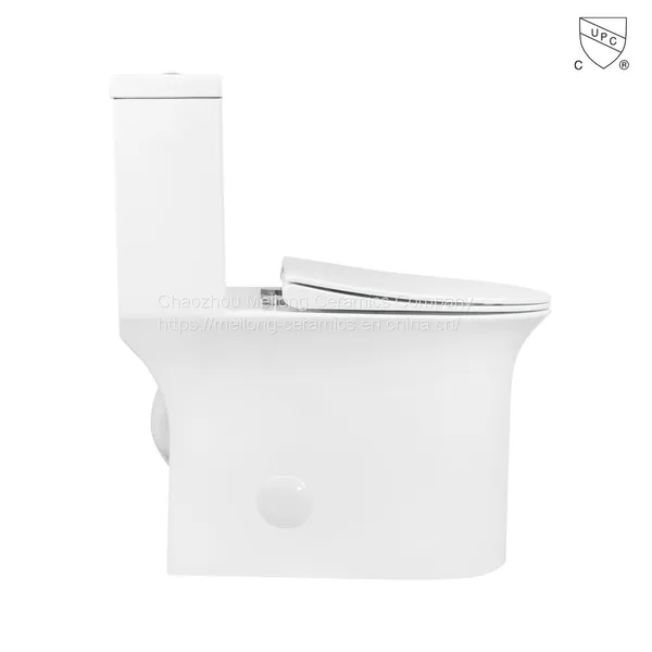 CUPC Certified Bathroom Ceramic One Piece Skirted Elongated Toilet photo-2