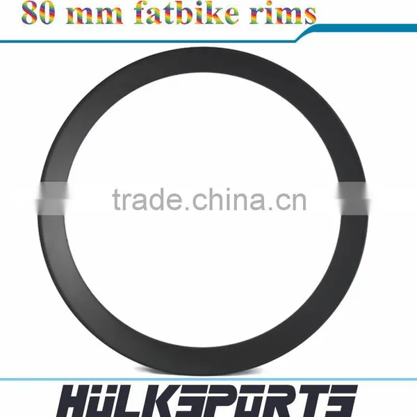 2016 Carbon Bike Kits 26er 80 mm Wide Carbon Rims 26'' 80 mm Fatbike Rims Mountain Bike Carbon Rims for Sale photo-4