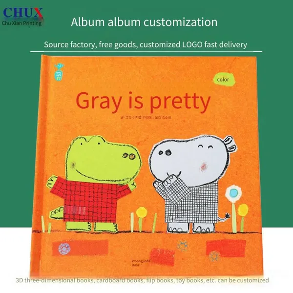 Customized Printed Children's Card Books, Periodicals, and Picture Books for 2 - 6-year-old Babies' Enlightenment and Cognitive Stories With Various Techniques