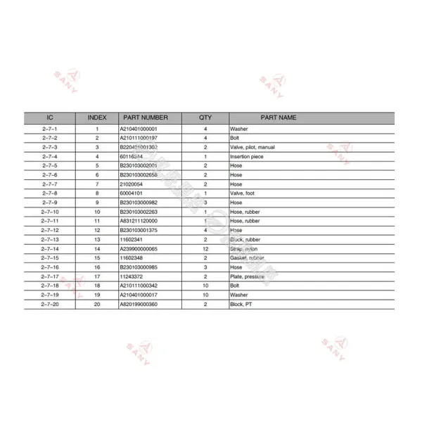 Genuine & OEM Spare Parts Catalog SANY Crane Parts Name for SANY Cranes photo-5
