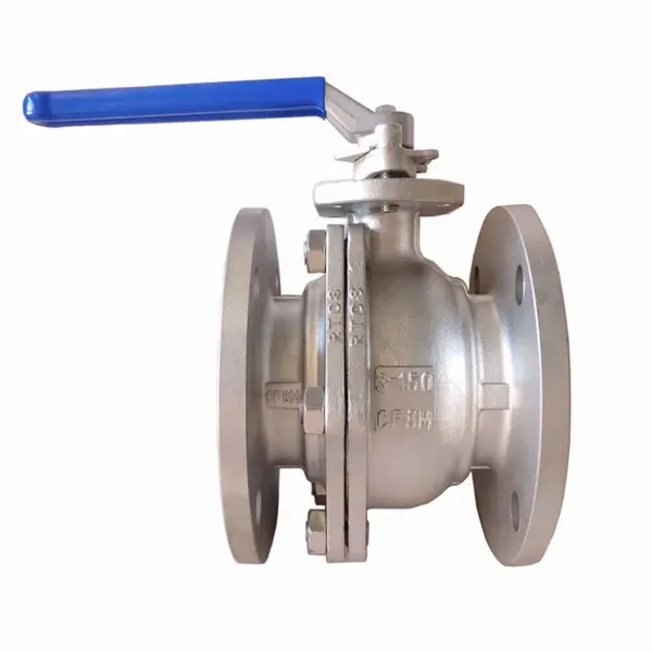 4'' API6D150lb JIS DIN PN16 ISO 5211 Stainless Steel/Carbon Steel SS304 Manual 2PC Flanged Floating Ball Valve photo-3