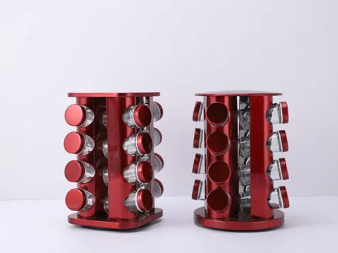 Rotating Glass Spice Jar Set With Stand photo-2