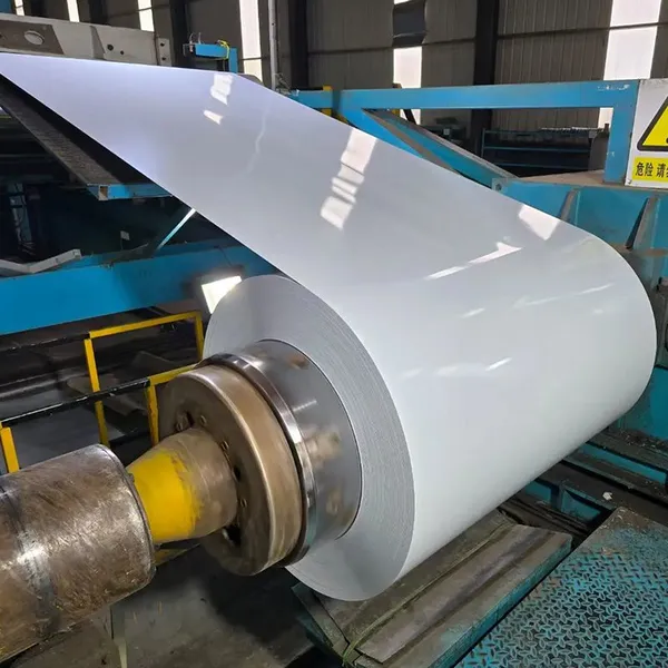 0.4mm Ppgl Steel Coils White Color Code 9016 Prepainted Galvanized Steel Hard Customizable photo-3