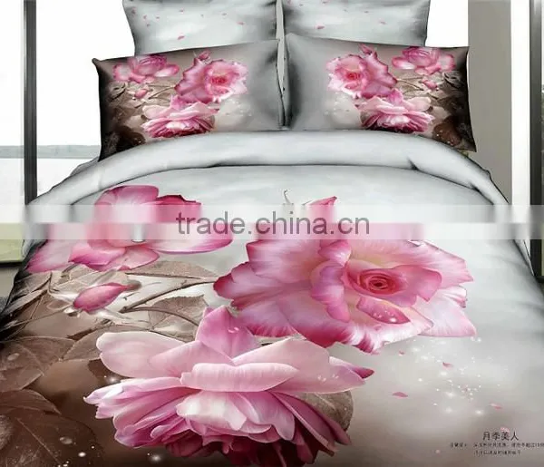 3D Polyester Flower Printing Bedding Sets photo-2