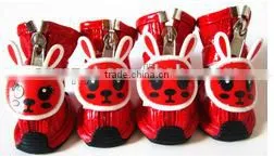 Creative New PU Leather Bunny Pet Boots Teddy Snow Boots Puppies Shoes photo-4