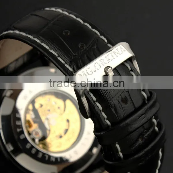 Black Full Automatic Skeleton Watch WM309 photo-6