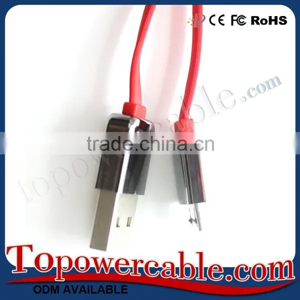 2016 New Arrival Products Flat USB Micro USB Cable With Metal Connectors photo-3