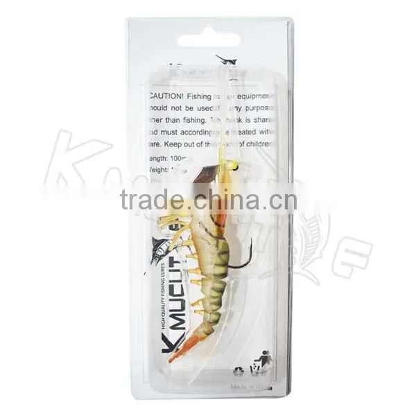 CHS007 Live Shrimp Lure With Lumo Eyes With Long Antenna VMC Hook photo-3