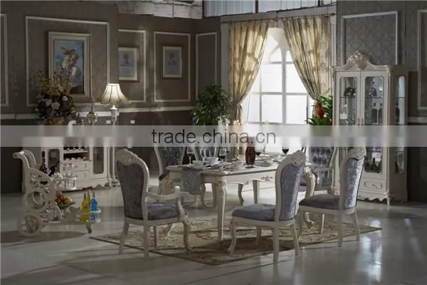 Home Furniture / Glass Wine Cabinet / Bigger Solid Wood Sideboard / Rectangle Dining Table With 6 Dining Chairs CZ101