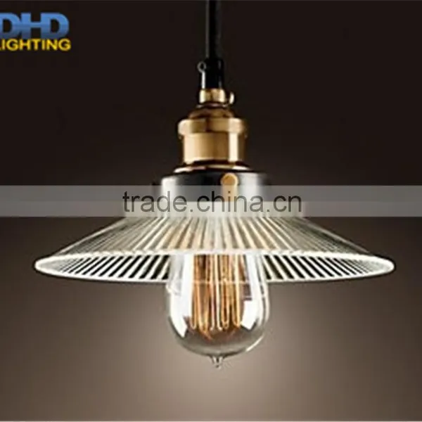 RH Industrial Heavy Glass Shade 270mm Diameter Size Edison Pendant Lamp Loft Vintage Lighting Fixture for Home Decoration