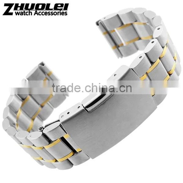 14|16|18|19|20|22|24mm High Quality Imported Stainless Steel Watch Band With Double Click Stainless Steel Buckle photo-2