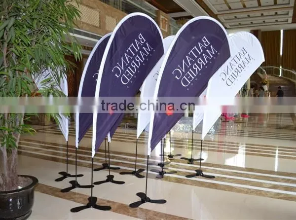 Good Quality Supermarket Teardrop Hang Banner Stand photo-2