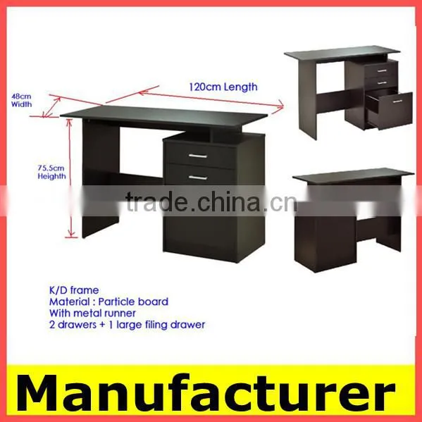 Hot Sale Morden Wooden Computer Table With Shelf/ Bookshelf photo-2