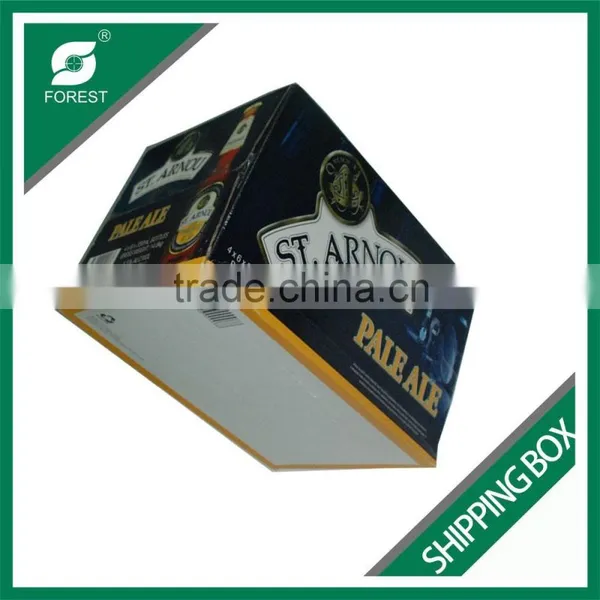 COLOR PRINTED WINE BOTTLE CARDBOARD WHOLESALE SHIPPING BOXES 24 BOTTLES BEER SHIPPING BOX WITH DIVIDERS Quality Choice photo-2