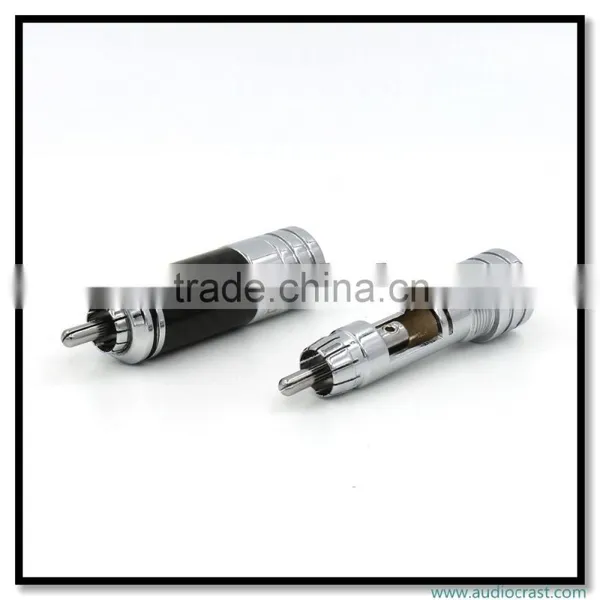 Hi End Rhodium-Plated RCA Carbon Fiber Plug Connector RCA Terminals Audio Player photo-5