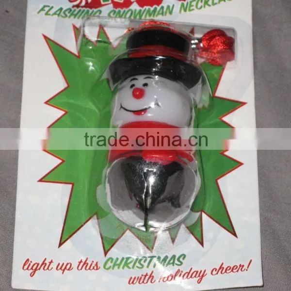 Flashing Snowman Bell Necklace Christmas Holiday Cheer Seasonal Festive NEW! photo-3