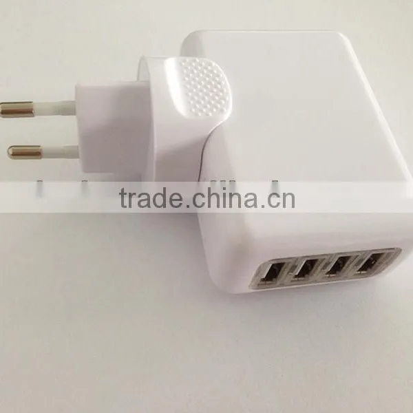 Universal EU Plug 2.1A USB Travel Charger Adapter 4 Usb Port AC /DC Switching Power Adapter for All Mobile Phones