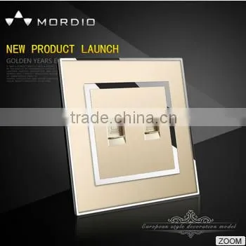 The new 2015 British standard glass panel computer and telephone switch socket
