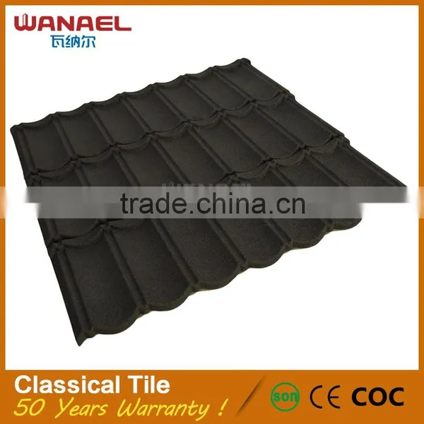 Factory Constructional Material Coated Metal Roofing Tiles in Malicolorful Stone Colorful Stone Coated Steel Roof Tiles photo-3