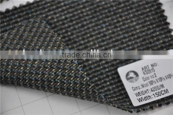 Hot Sell High Quality Wool Viscos Nylon Blend Woolen Fabric for Fashion Coat photo-5