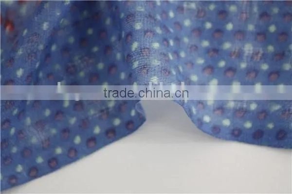 Dot and Flower Printed Wool Scarf photo-5