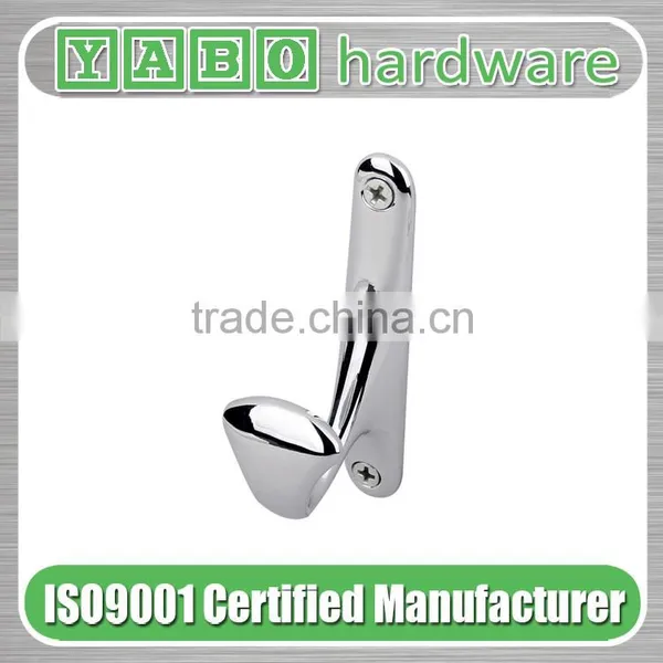 Chrome Plated Zinc Alloy Single Coat Hooks / Decorative Coat Hooks