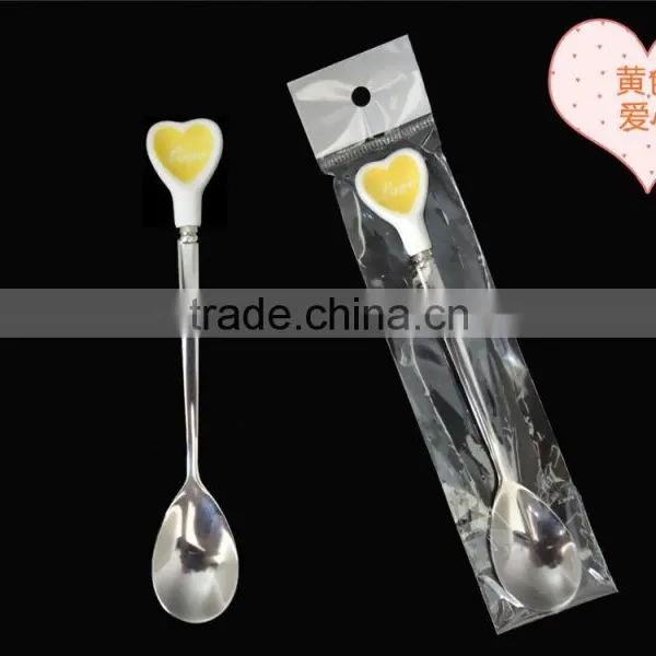 Unique Design Porcelain Coffee Ice Cream Spoon