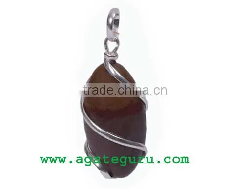 BABY SHIVA LINGAM SILVER HAND WRAPPED PENDANT
