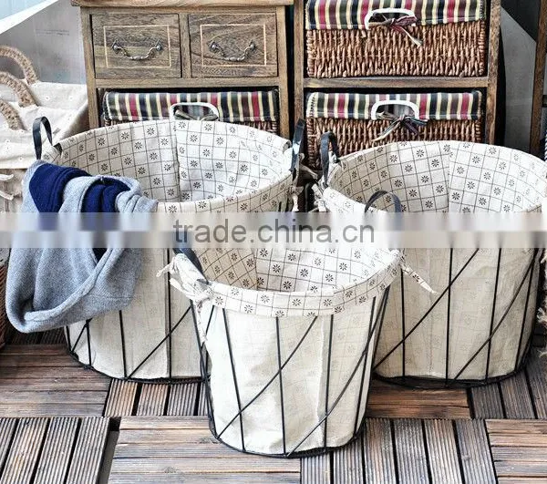 8 Hand Woven - Pastoral Style - Dirty Clothes Basket - Dirty Clothes Basket - Storage Basket - Storage Basket - Basket photo-4