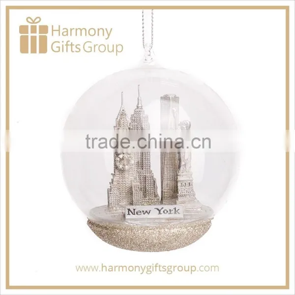 City Glass Christmas Ball Ornament