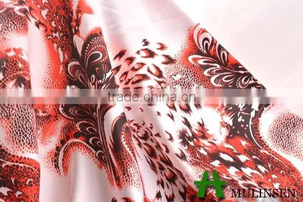 Mulinsen New Design Printed Twist Polyest Wholesale Satin Robe photo-3