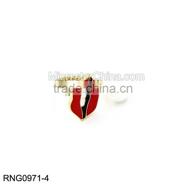 Sexy Korean Style Sliver Lip Ring With Pearl photo-5