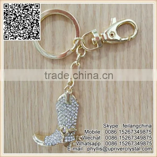 New Arrival Best Sell High Heel Shoes Key Chain With Crystal photo-2