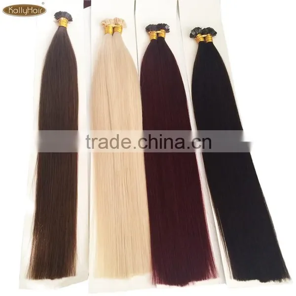 22inch 0.8g/strand Pre-bonded Remy Human Flat Tip Hair Extension/keratin Human Flat Tip Hair photo-2