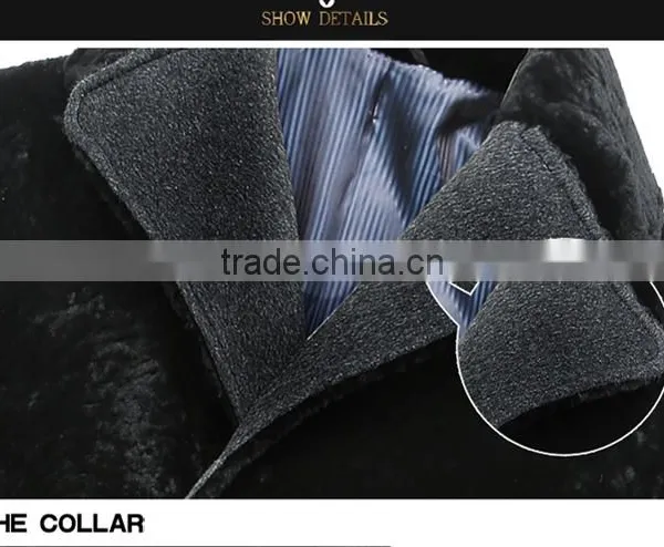 Knee Long Sheepskin Shearling Coat Men Real Leather Sheepskin Jacket Winter Jacket photo-5