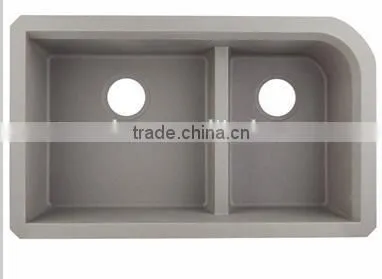 Solid Surface Quartz Composite Material Double Bowl Kitchen Sinks,resin Stone Kitchen Sinks photo-3