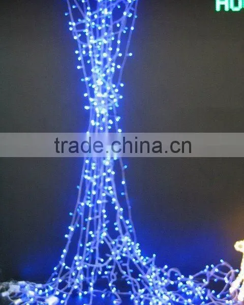 LED curtain light blue interconnecting