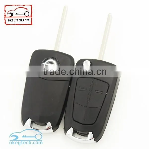 Best Price Opel Car Key Opel Vectra 2 Buttons Flip Replacement Key Shell HU100 Blade Opel Vectra Key photo-3