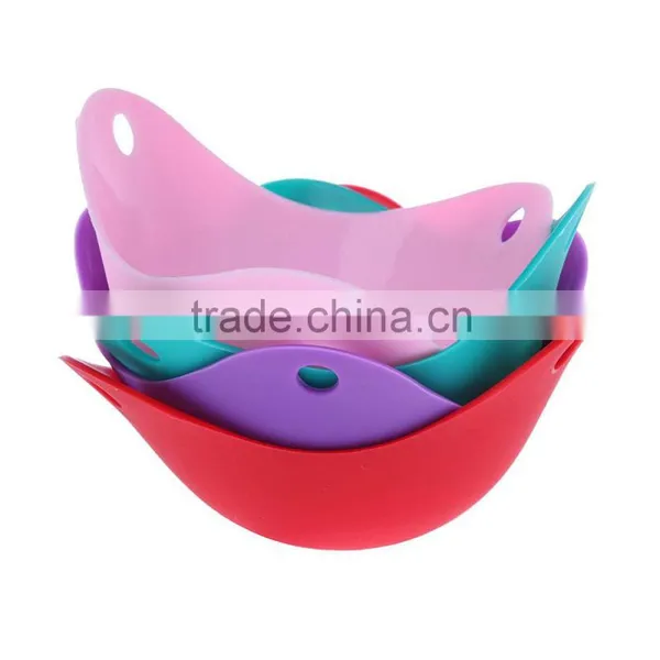 Silicone Egg Poaching Cups Silicone Egg Poacher Cookware Cups in Vivid Colors photo-3