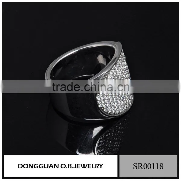 Latest Engagement Ring Wedding Ring Designs Zircon Diamond Women Jewelry Gemstone Ring Design photo-3