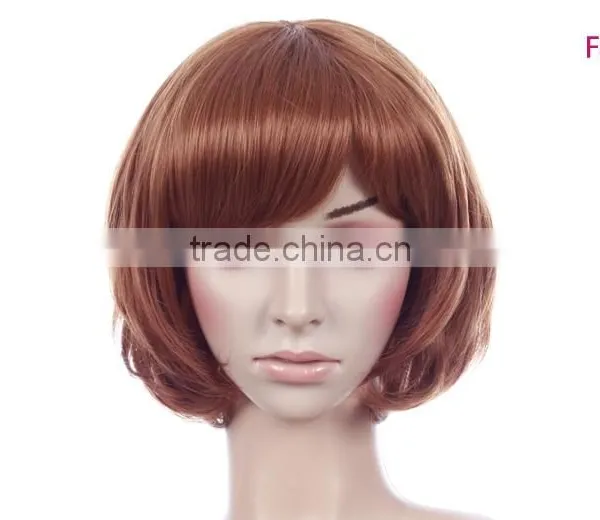 High Quality Brown Blond Pink Synthetic Lace Hair Wig Bob Women Short Cheap Wigs photo-2