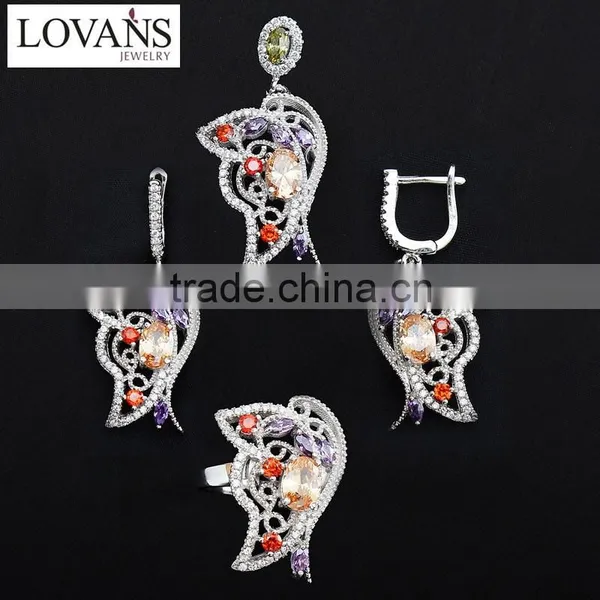 Customize 925 Silver Earrings Set Wedding Decoration Fashion Jewelry TZ-0212 photo-6