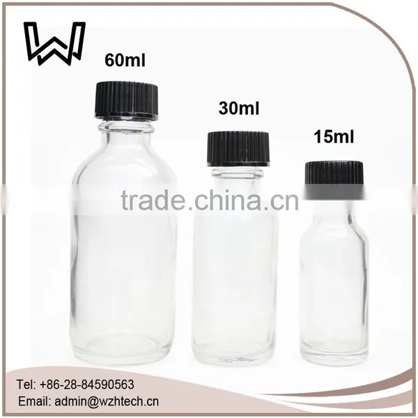 Clear Boston Round Bottle