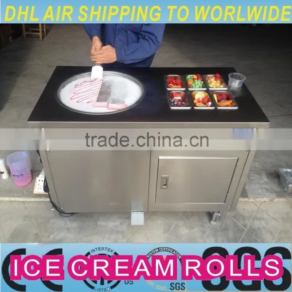Flat Pan Fried Ice Cream Machine Fried Ice Cream Roll Machine Thailand Fry Ice Cream Machine photo-2