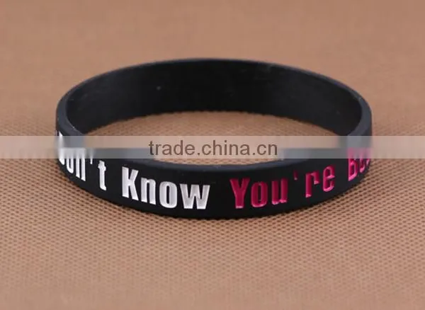 2016 Promotional Gift OEM Hot Selling Silicone Bracelets Custom Colorful Silicon Sport Wrist Band photo-3