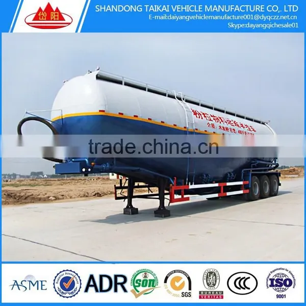 70m3 Cement Bulker Trailer / Tri Axles Dry Powder Carrier Bulk Cement Tank Trailer