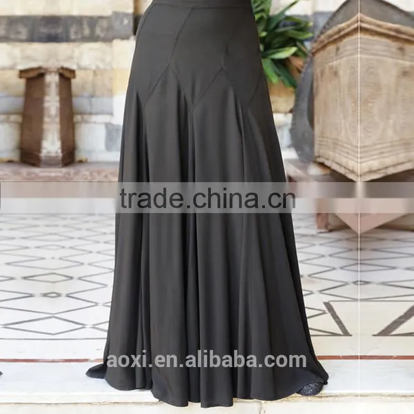 Oem Supplier Traditional Wear Wider Elastic Waist Swing Style Long Skirt for Muslim Women photo-2