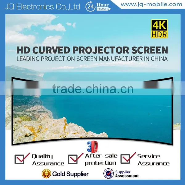 Indoor 3D Projector Screen Fixed Frame Screen / Curved Frame Projection Screen With Pvc White Matte Curtain