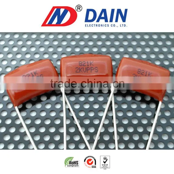 0.001uf to 0.033uf 1000VDC to 2000VDC PPS Polypropylene Film High Voltage Capacitor