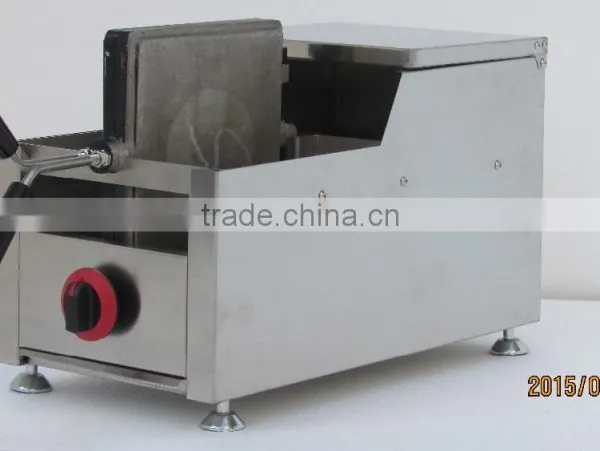Stainless Steel Gas Style Four Slices 180 Degrees Rotated Industrial Square Gas Waffle Maker, Liege Belgian Gas Waffle Baker photo-5